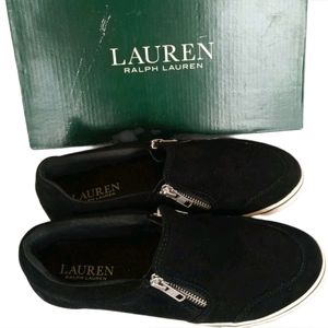 Black Shoes Suede Size 7 Zippers Jeorgia Womans